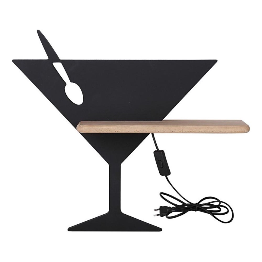 Applique LED per bambini con mensola PICCOLO LED/4W/230V nero/legno