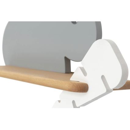Applique LED per bambini con mensola RABBIT LED/4W/230V grigio/bianco/legno