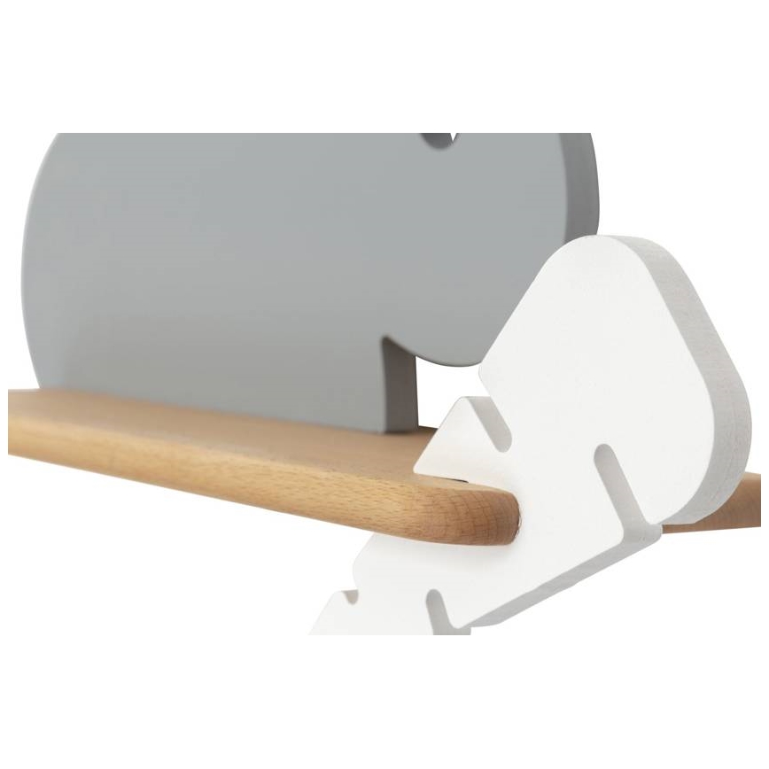 Applique LED per bambini con mensola RABBIT LED/4W/230V grigio/bianco/legno