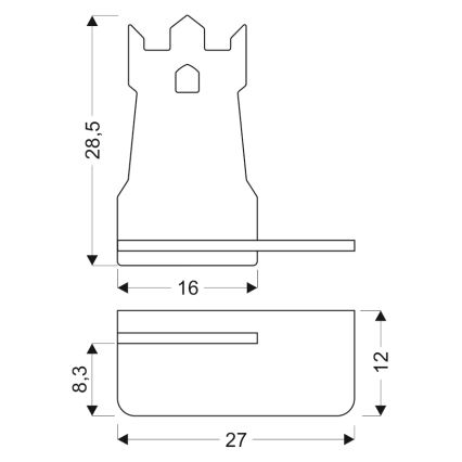 Applique LED per bambini con mensola TOWER LED/4W/230V nero/legno