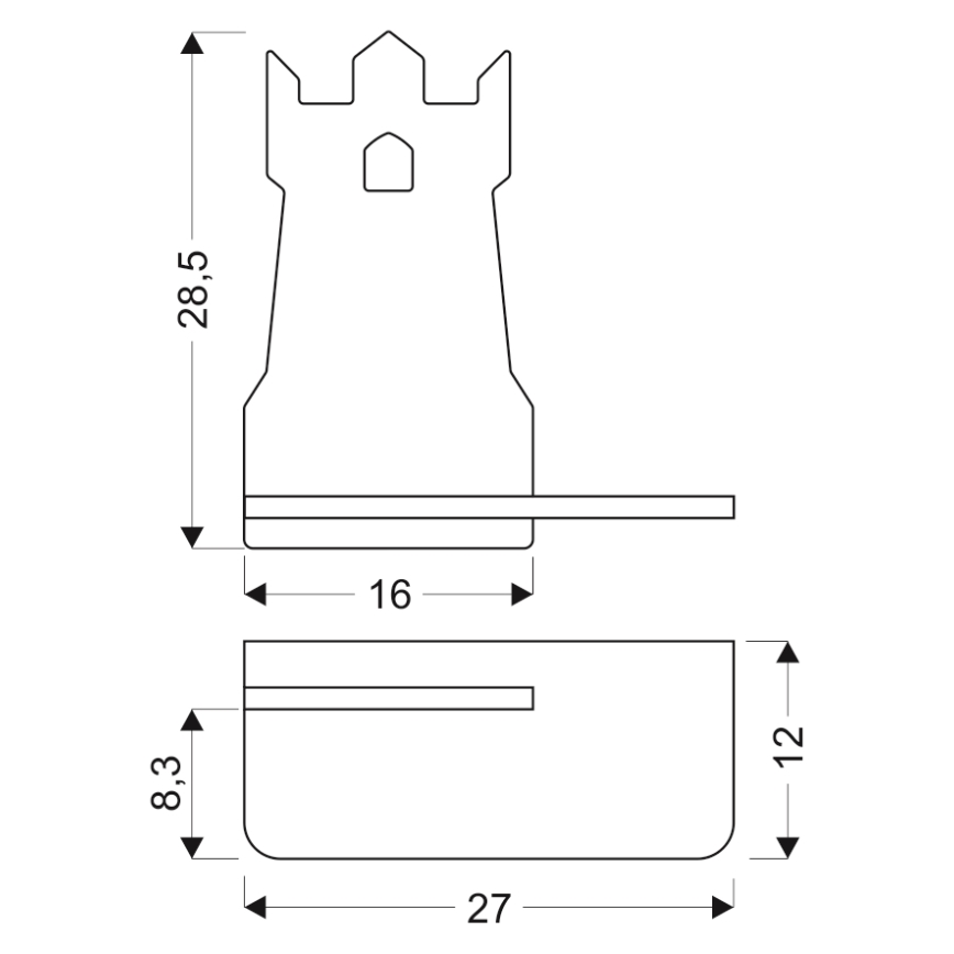 Applique LED per bambini con mensola TOWER LED/4W/230V nero/legno