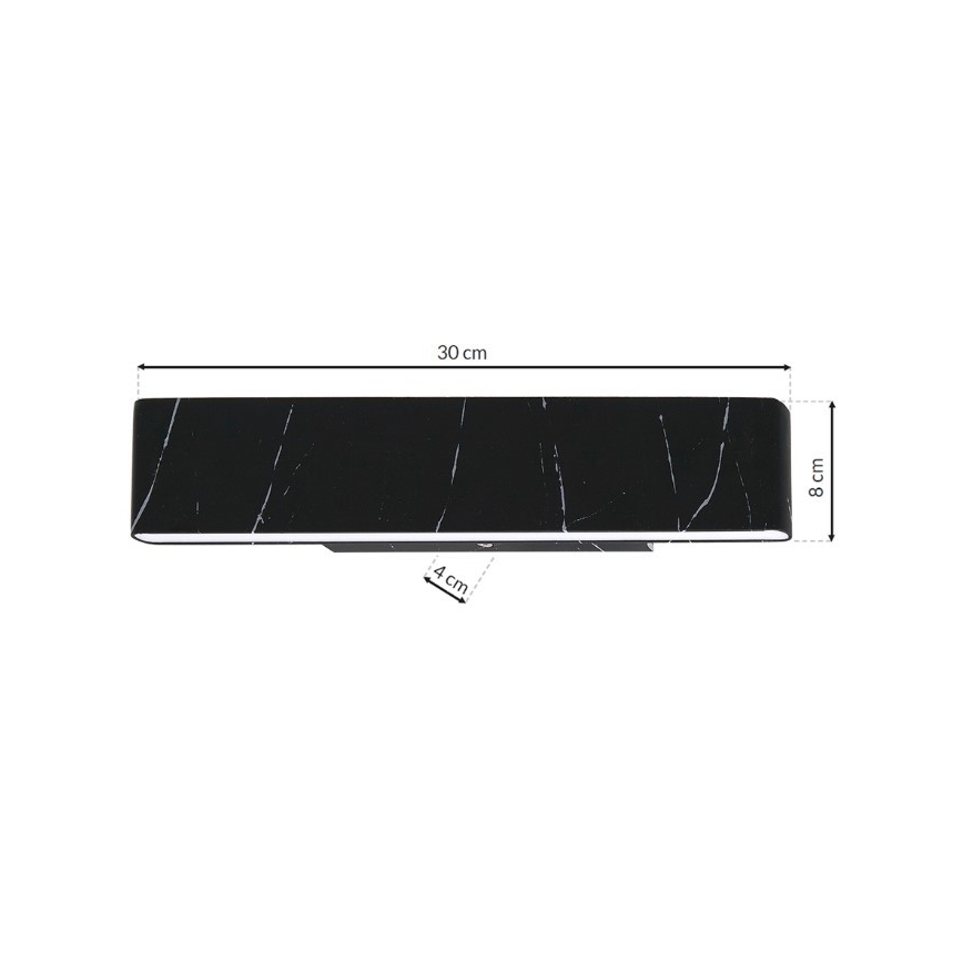 Applique LED PIERCE LED/12W/230V 30 cm nero