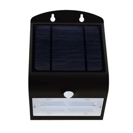 Applique LED Solare con sensore LED/3W/3,7V 3000/4000K IP65 nero