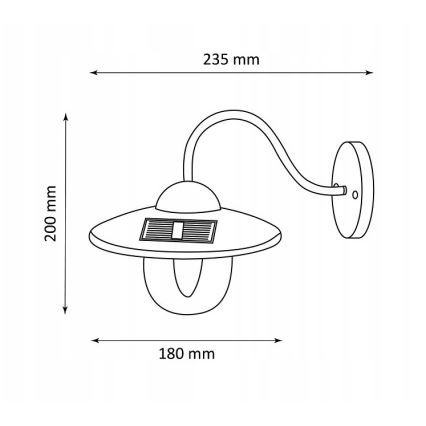 Applique LED solare DALI LED/1,2V IP44