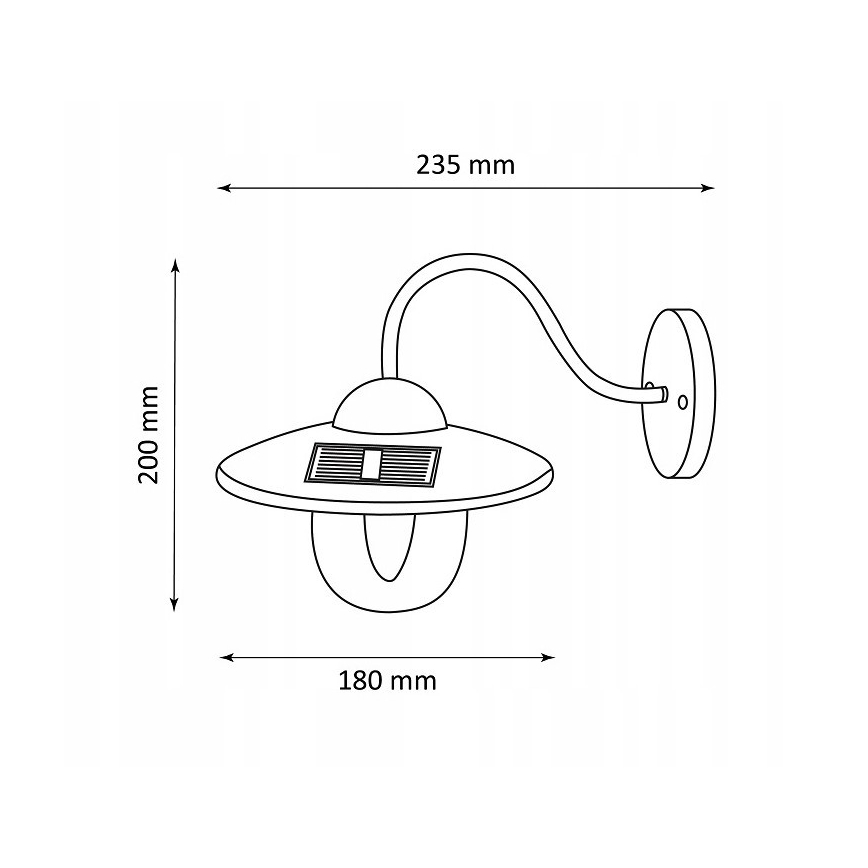 Applique LED solare DALI LED/1,2V IP44