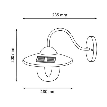 Applique LED solare DALI LED/1,2V IP44