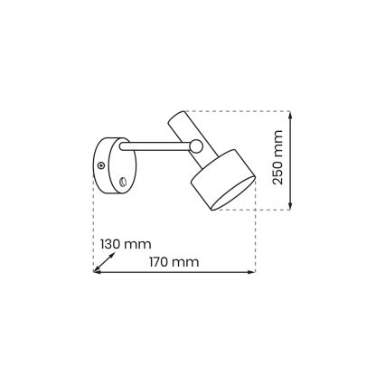 Applique LINTERNA 1xGX53/12W/230V nero