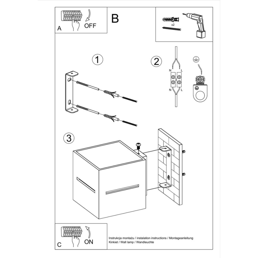 Applique LOBO 1xG9/40W/230V bianco