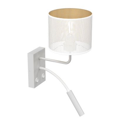 Applique LOFT SHADE 1xE27/60W+1xG9/8W/230V bianco/oro