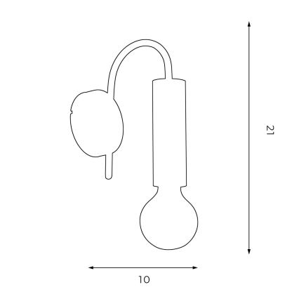 Applique LOPPE 1xE27/60W/230V nera