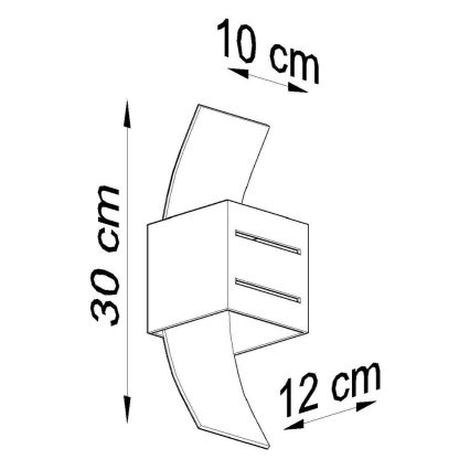 Applique LORETO 1xG9/40W/230V nero