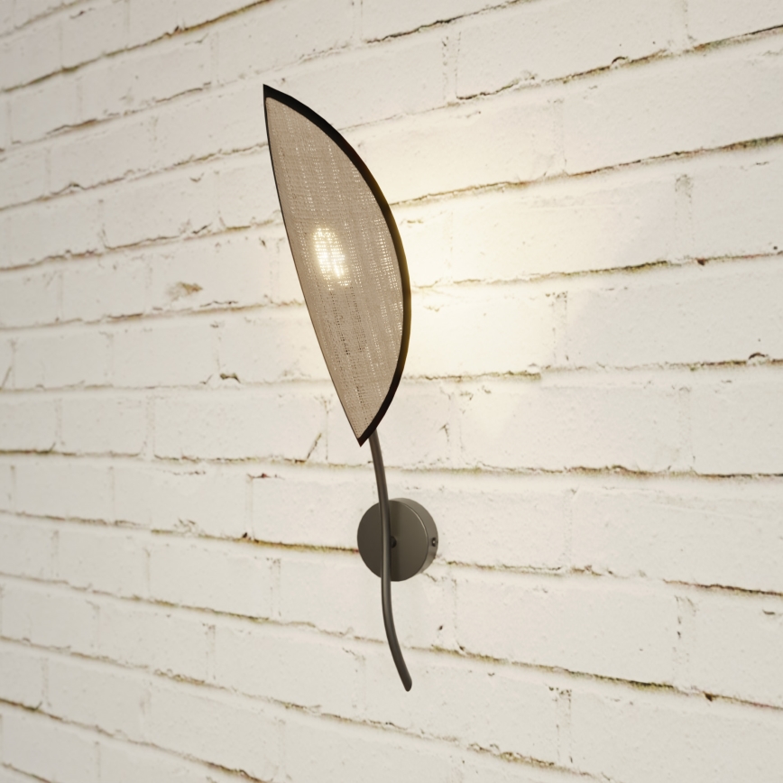 Applique LOTUS 1xE14/10W/230V nero/beige