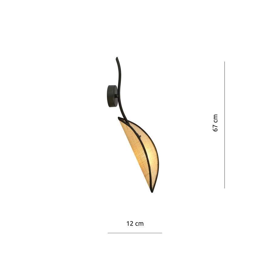 Applique LOTUS 1xE14/10W/230V nero/beige