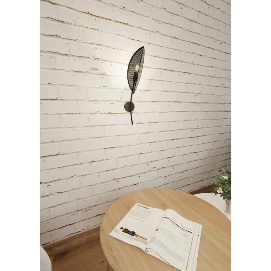 Applique LOTUS 1xE14/10W/230V nero/oro