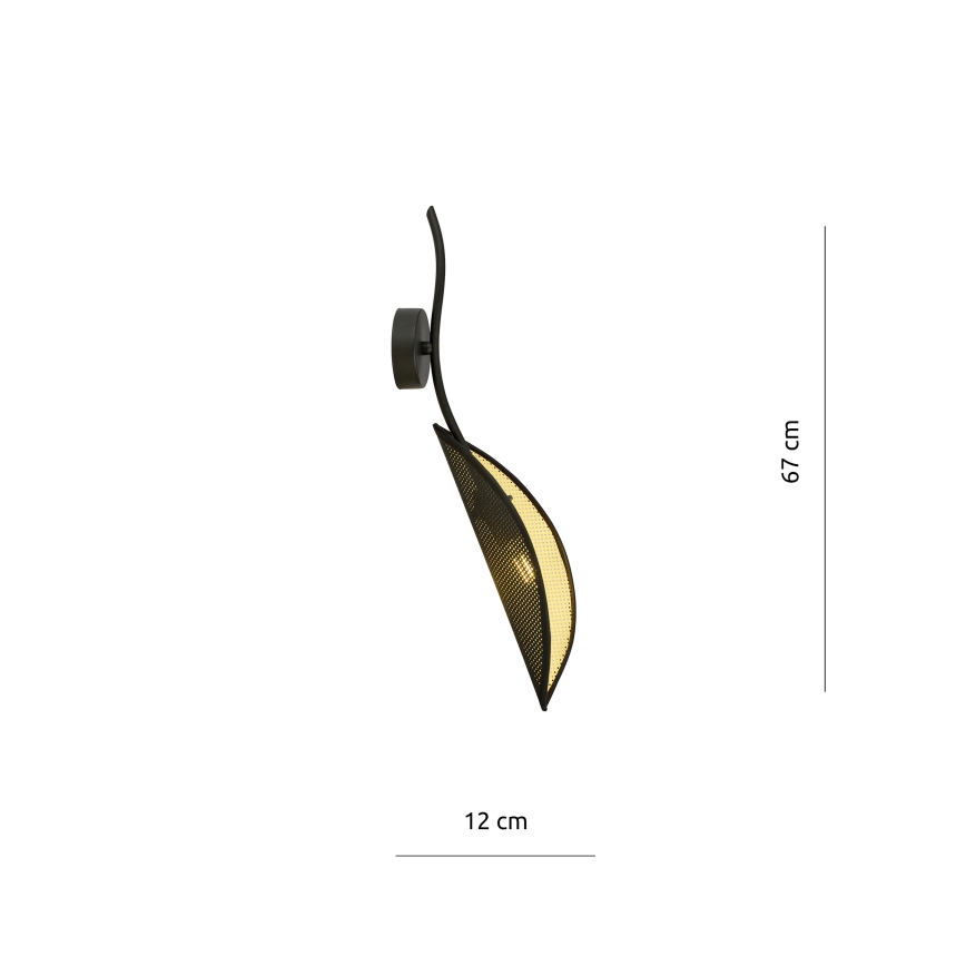 Applique LOTUS 1xE14/10W/230V nero/oro