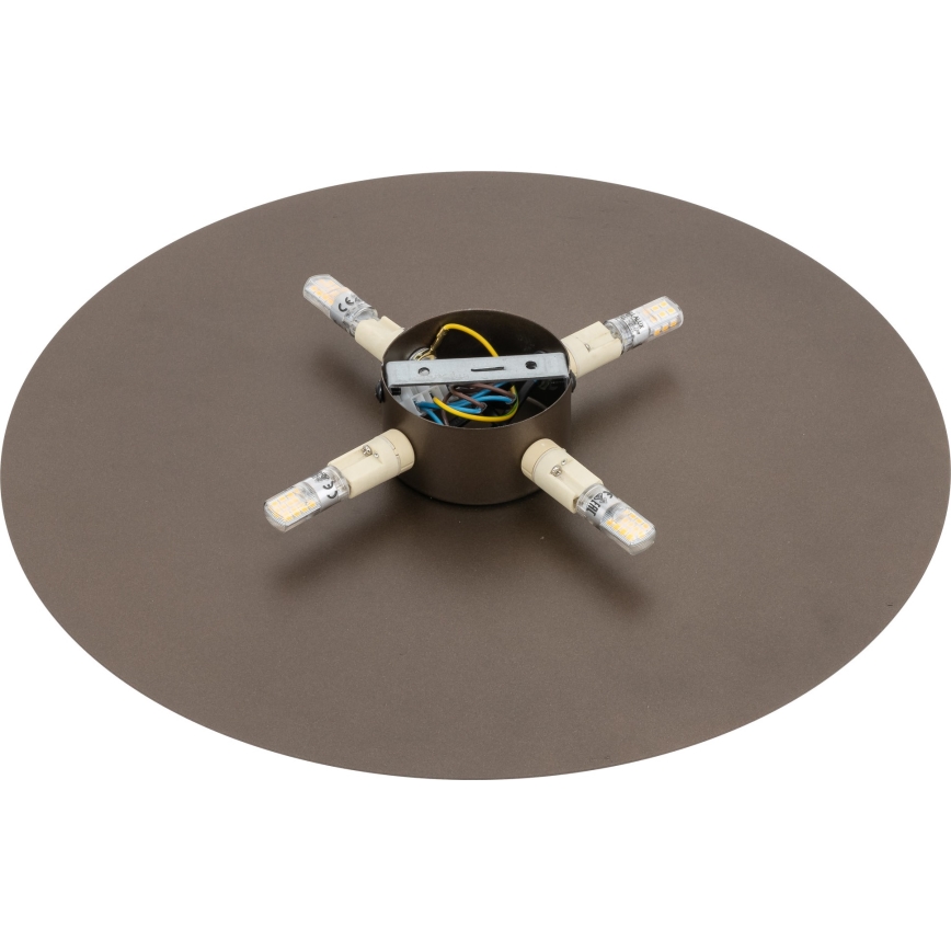 Applique LUNA 4xG9/8W/230V diametro 40 cm marrone