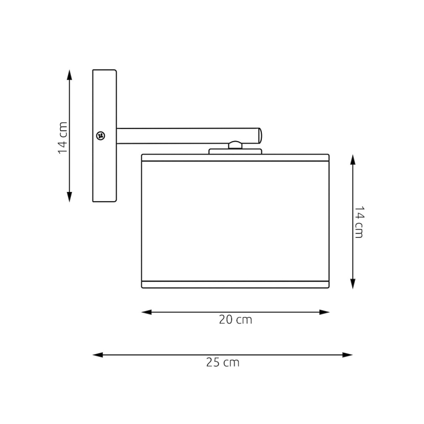 Applique LUX 1xE27/15W/230V bianca/dorata