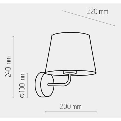 Applique MAJA 1xE27/15W/230V bianco