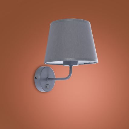 Applique MAJA 1xE27/15W/230V grigio