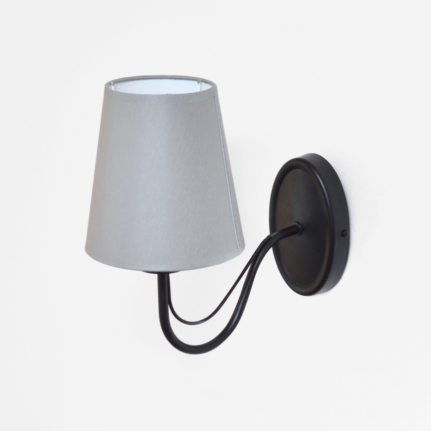 Applique MALBO 1xE27/15W/230V grigio/nero