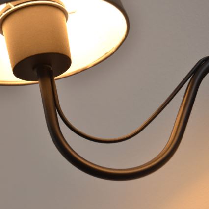 Applique MALBO 1xE27/15W/230V grigio/nero