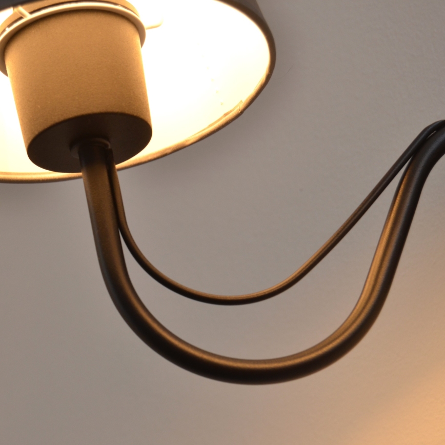 Applique MALBO 1xE27/15W/230V grigio/nero
