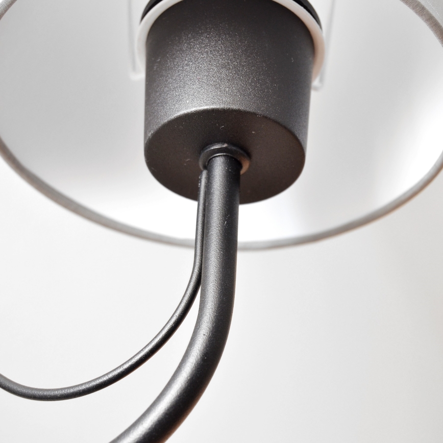 Applique MALBO 1xE27/15W/230V grigio/nero
