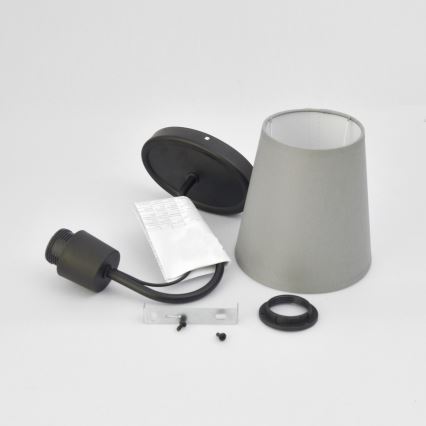 Applique MALBO 1xE27/15W/230V grigio/nero