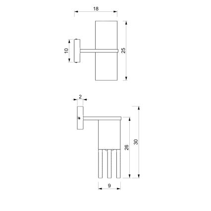 Applique MALM 1xE27/60W/230V