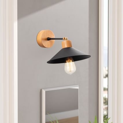 Applique MANAVGAT 1xE27/40W/230V marrone/nero