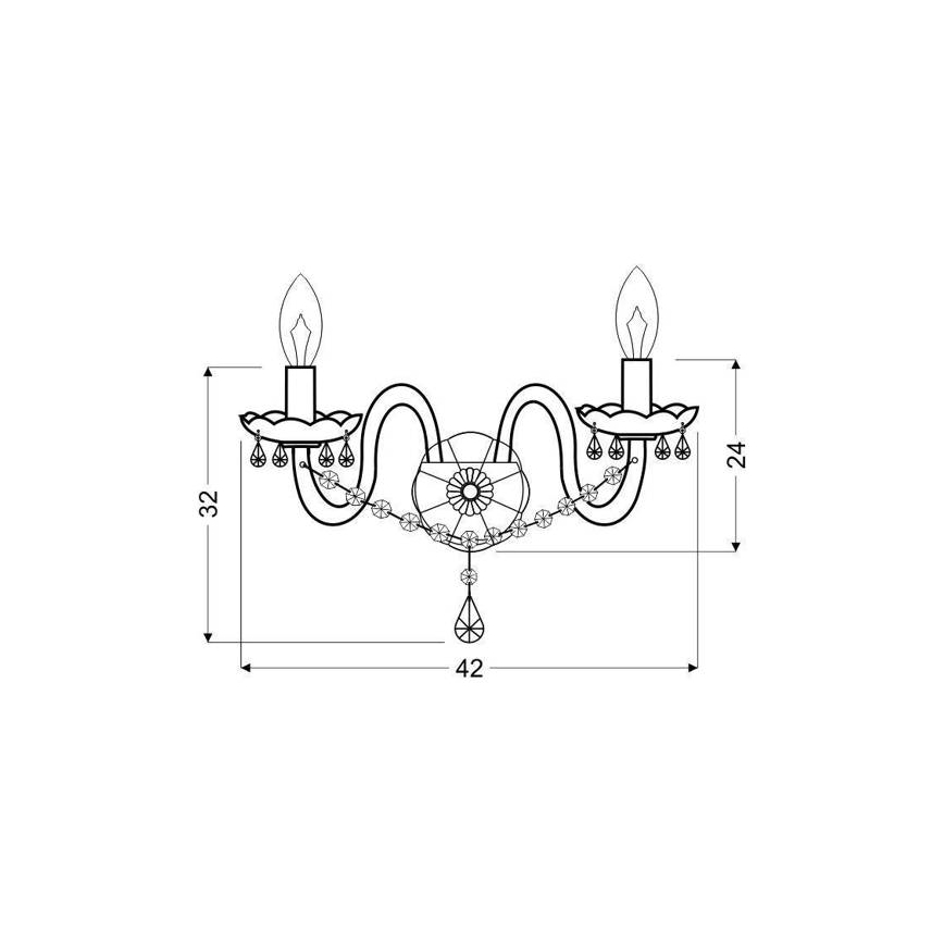 Applique MARIA TERESA 2xE14/40W/230V