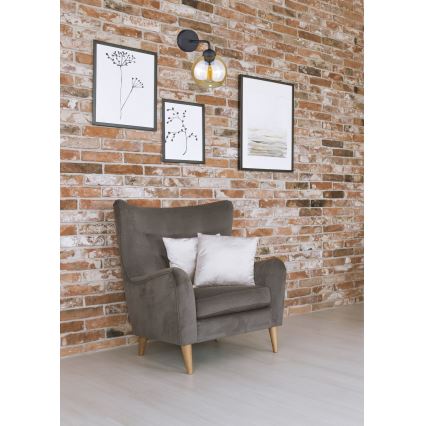 Applique MELLE BLACK 1xE27/60W/230V