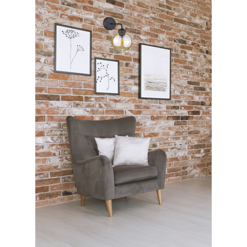 Applique MELLE BLACK 1xE27/60W/230V