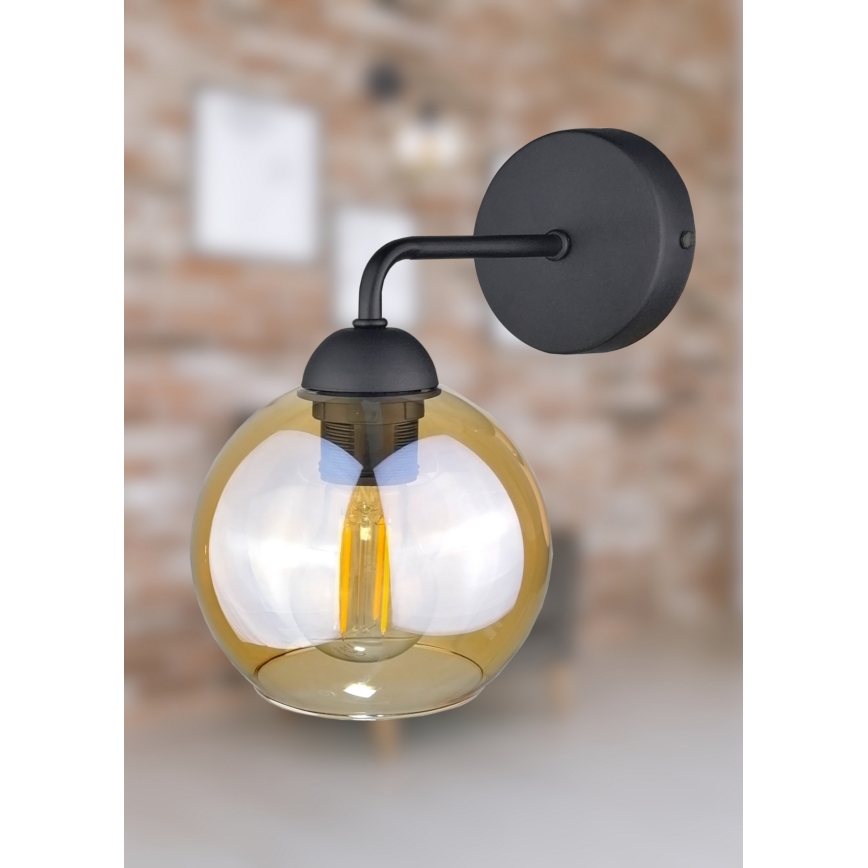 Applique MELLE BLACK 1xE27/60W/230V