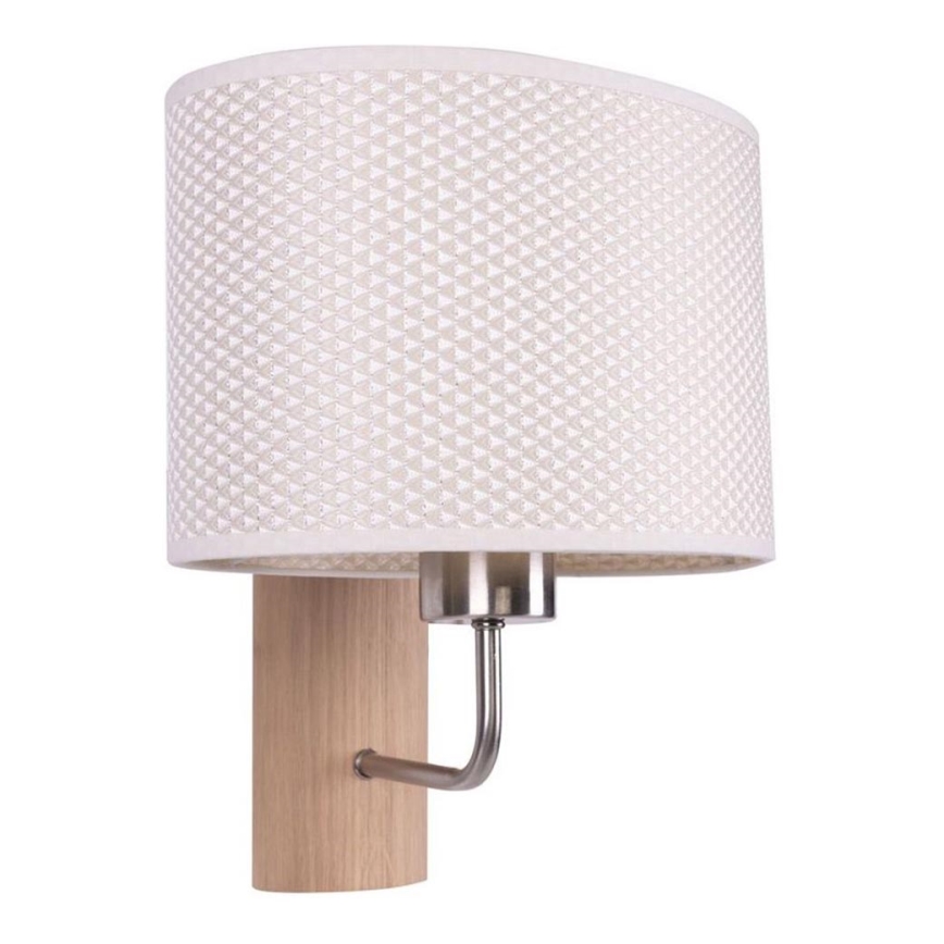 Applique MERCEDES 1xE27/25W/230V color crema/quercia