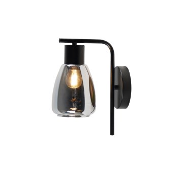 Applique MOLDO 1xE27/40W/230V nero/fumé nero