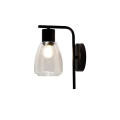Applique MOLDO 1xE27/40W/230V nero/limpido