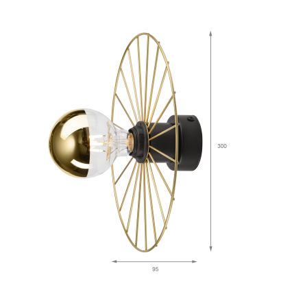 Applique MONTANA 1xE27/15W/230V diametro 30 cm oro