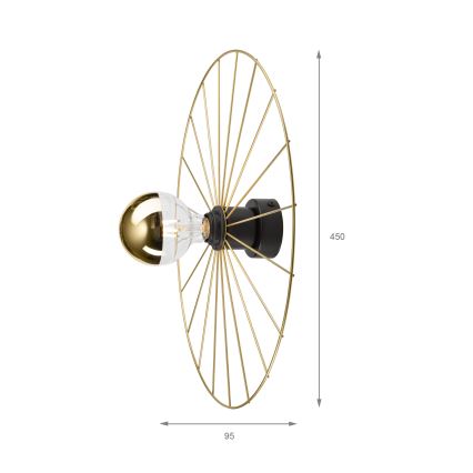 Applique MONTANA 1xE27/15W/230V diametro 45 cm oro