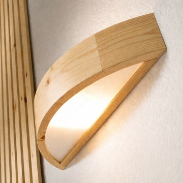 Applique NATURAL 1xE27/60W/230V pino/beige
