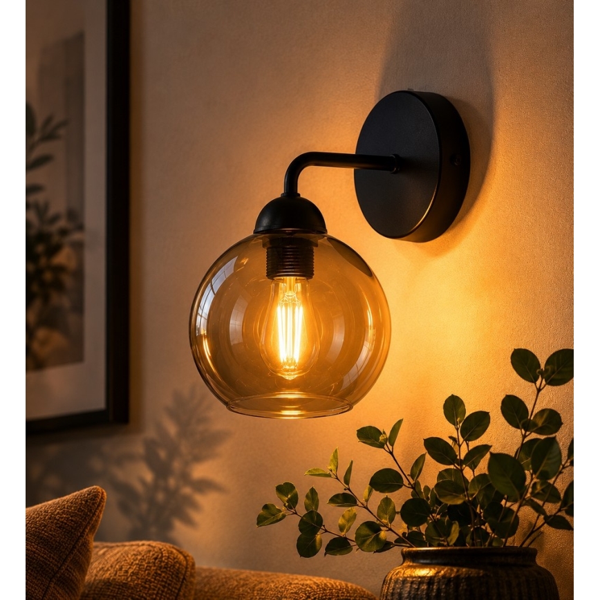 Applique OSMO 1xE27/60W/230V nero