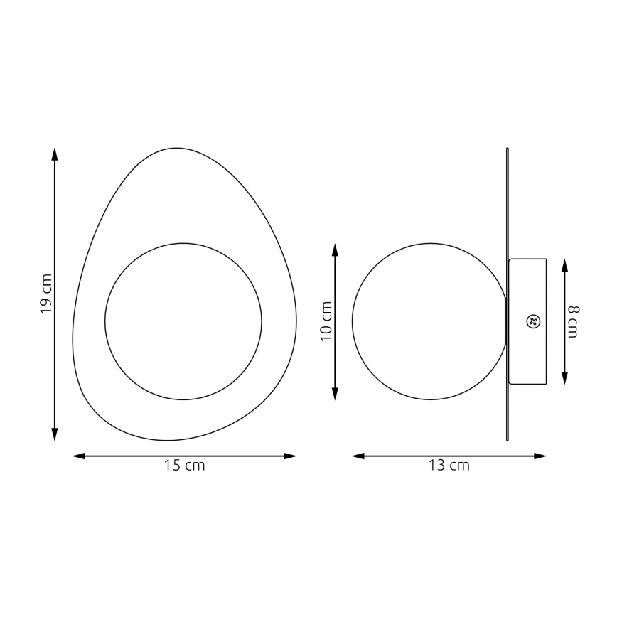 Applique OVO 1xG9/8W/230V nera