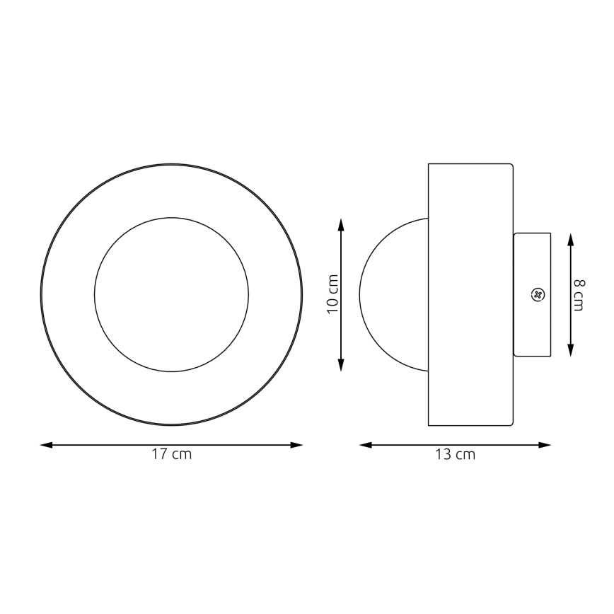 Applique OZZY 1xG9/8W/230V bianca