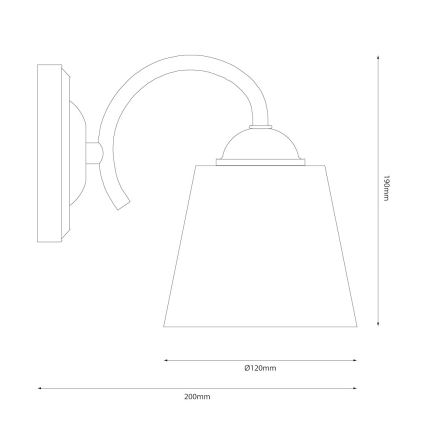 Applique PAFOS 1xE27/15W/230V, finitura cromo lucido