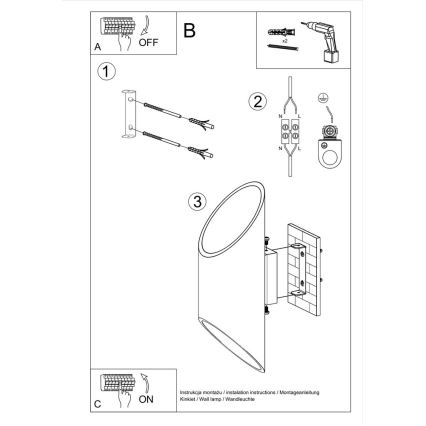 Applique PENNE 30 1xG9/40W/230V bianco