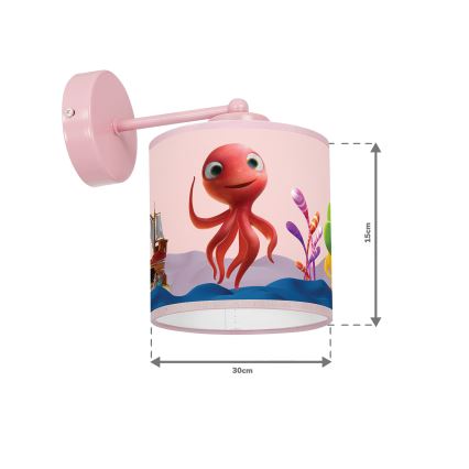 Applique per bambini  OCTOPUS 1xE27/60W/230V
