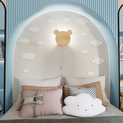 Applique per bambini TED 1xE14/10W/230V orso