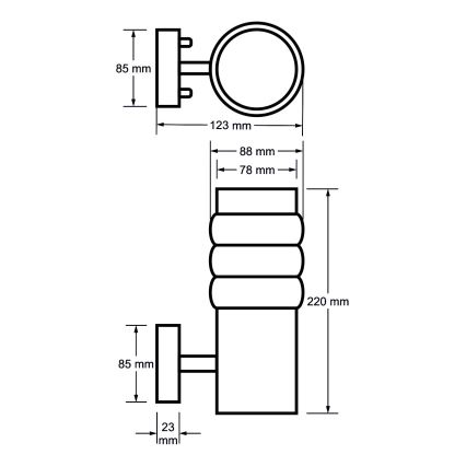 Applique per esterno LULA BIS 1xE27/60W/230V IP44