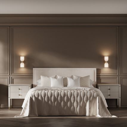 Applique PIEGA 2xE14/10W/230V ottone/bianco