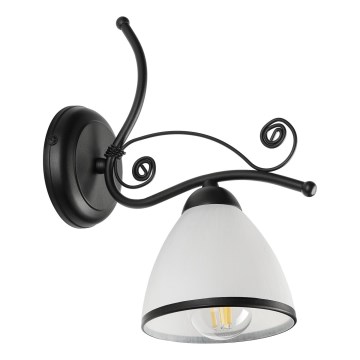 Applique RETRO 1xE27/60W/230V nero/bianco
